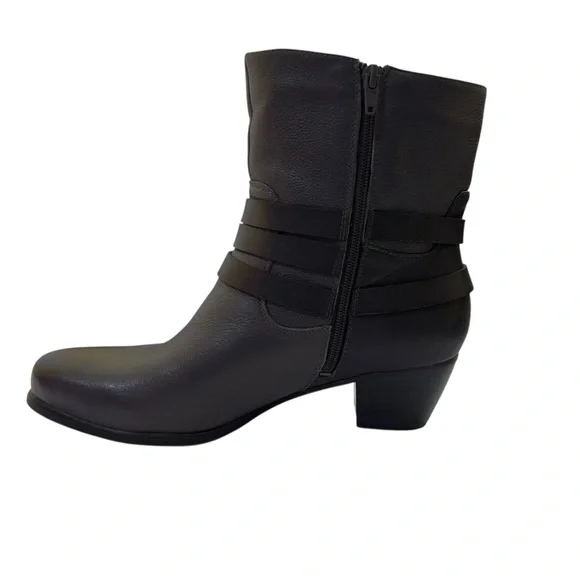 Naturalizer “Katrina” Dark Grey Ankle Boots Women’s Size 11M – Buckle Strap - Picture 4 of 16